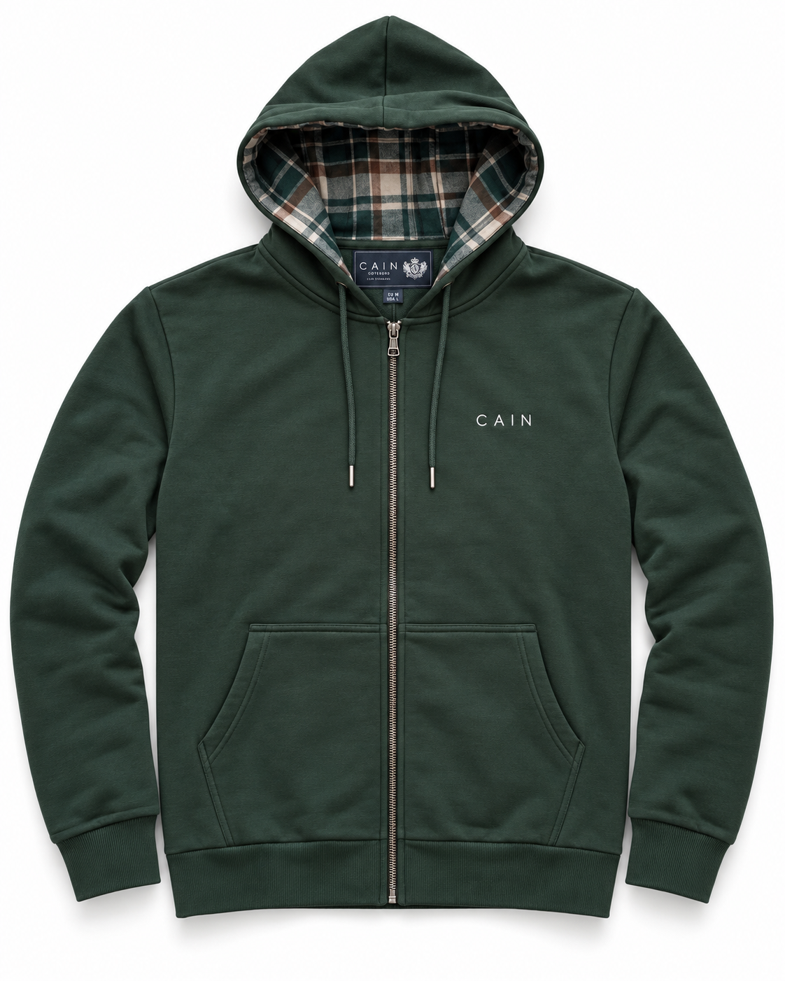 Cain Plaided Hoodie Forest