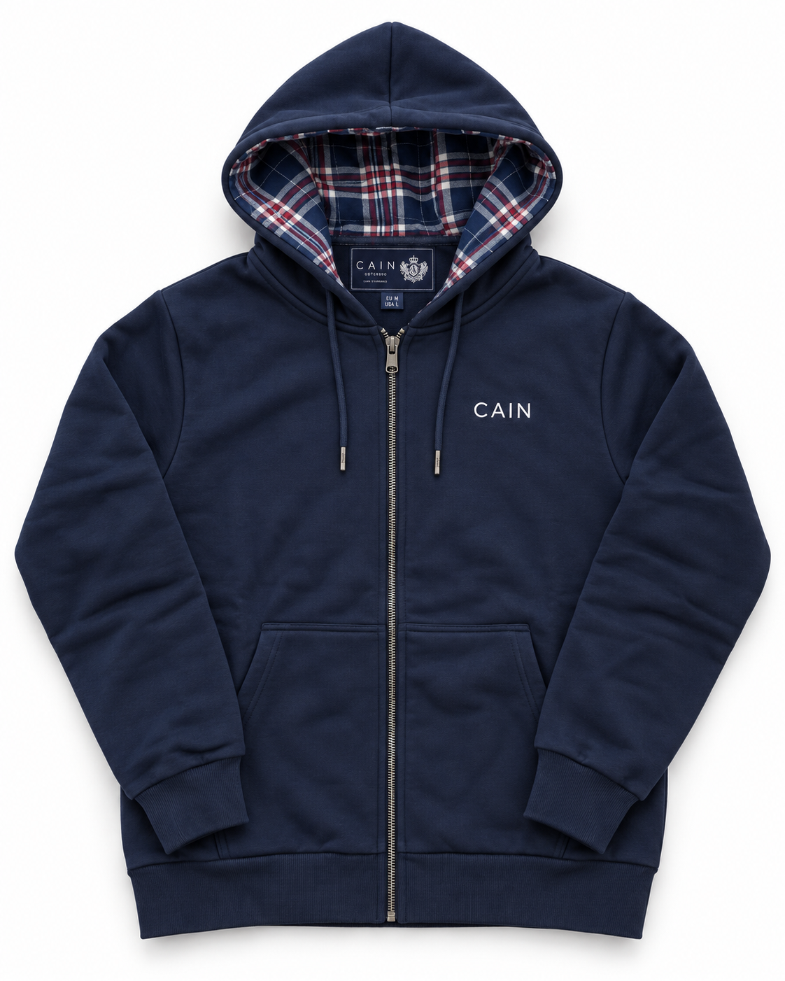 Cain Plaided Hoodie Ocean